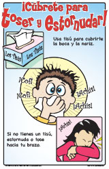 Spanish poster: Cover Your Cough and Sneeze.