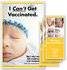 I Can't Get Vaccinated Rack Card Kit (baby 1)