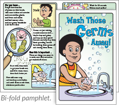 Wash Those Germs Away! bi-fold pamphlet
