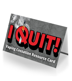 Vaping Cessation Resource Cards