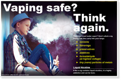 Vaping Safe? Vaping Boy Poster