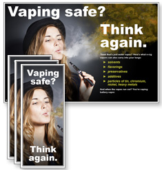 Vaping Safe? Woman with Hat - Fact Card Kit 