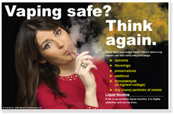 Vaping Safe? Woman in Red Poster